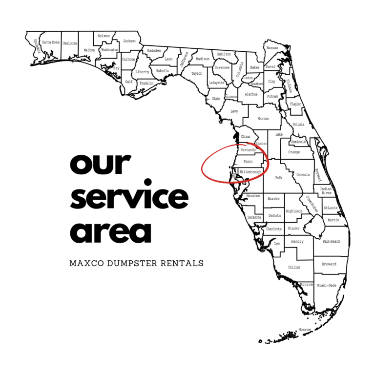 a map of our service area displaying pasco hillsborough hernando and pinellas county